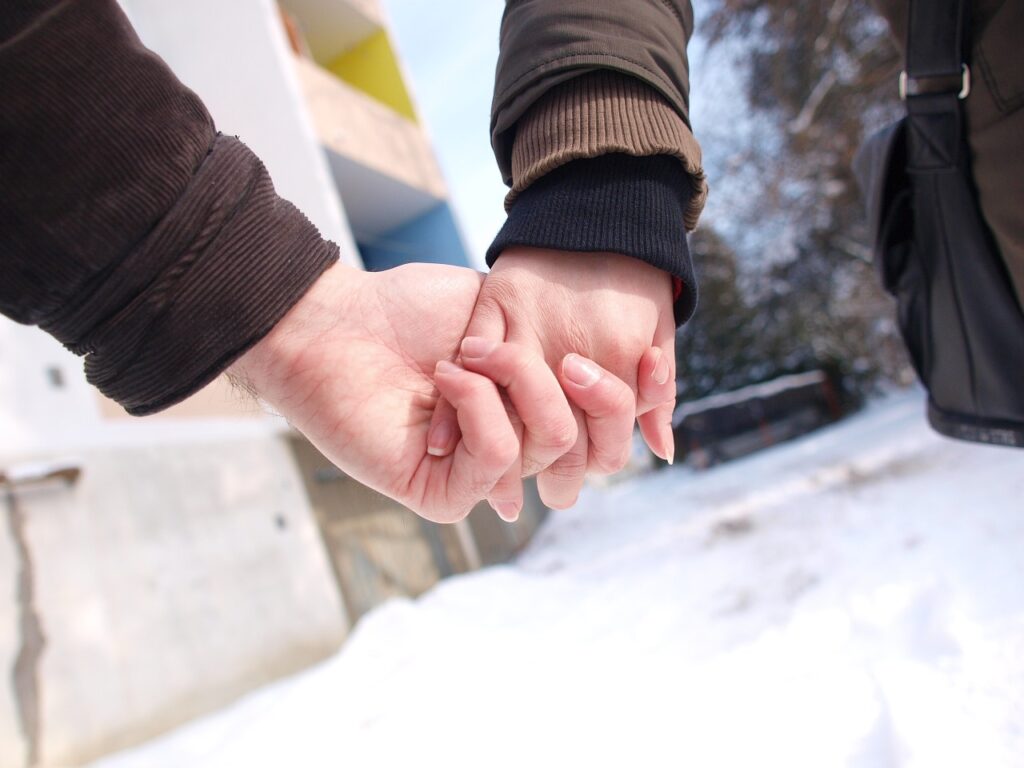 love, couple, holding hands